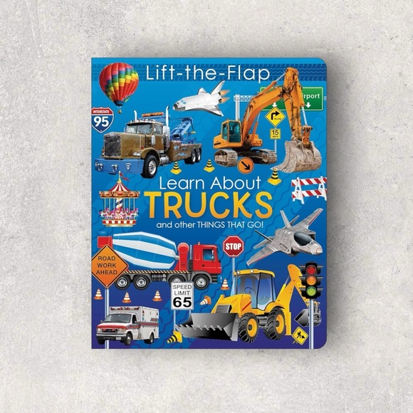 New Flip-The-Flap Learn about Trucks Book - Picture 1 of 7